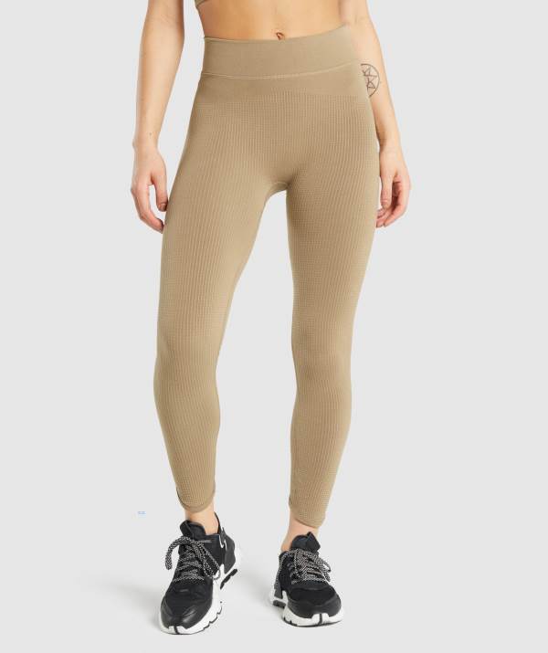Damske Legíny Gymshark Pause Seamless Hnede | LE9147803